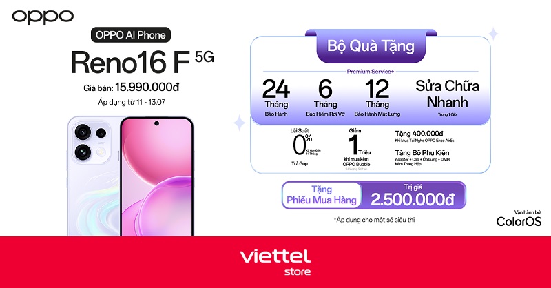 Trải nghiệm OPPO Reno16 F 5G