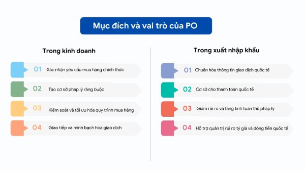 Purchase Order sử dụng rộng rãi trong nhiều lĩnh vực khác nhau