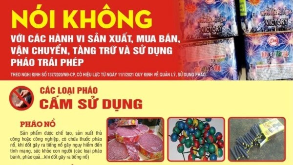Những hành vi bị nghiêm cấm khi sử dụng pháo hoa