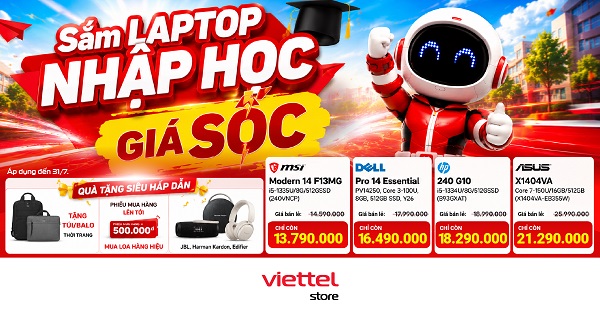 Sắm laptop nhập học giá sốc