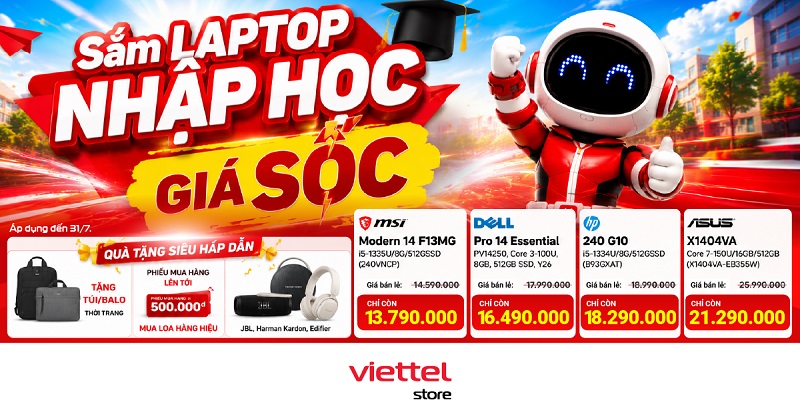 Sắm laptop nhập học giá sốc