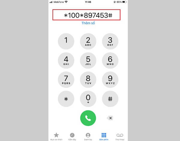 Nhập cú pháp: *100*Mã_thẻ_cào# để nạp tiền vào tài khoản