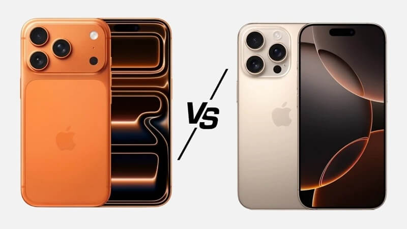 So sánh thiết kế ngoại hình iPhone 16 Pro Max và 17 Pro Max