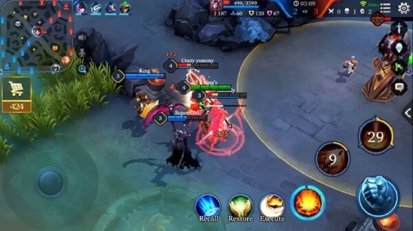 Cơ chế điều khiển trong game Honor Of Kings dễ làm quen