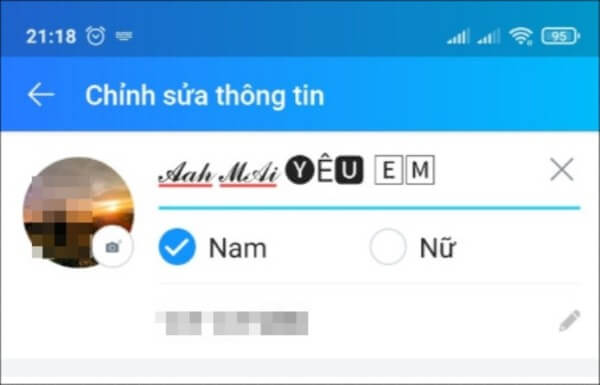 Sử dụng ký tự đặc biệt giúp tên Zalo trở nên nổi bật 