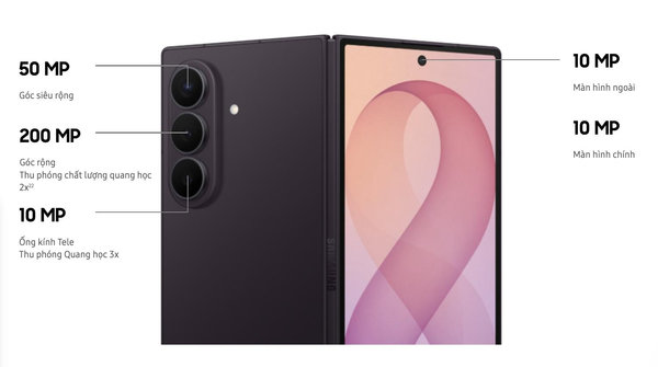 Thông số camera ấn tượng của Galaxy Z Fold8 Ultra