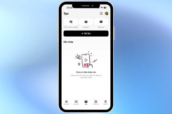 Tiến hành tải video lên để tạo nội dung