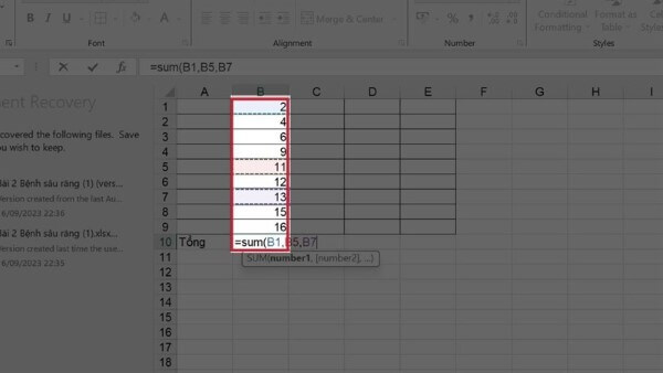 Một số lưu ý khi tính tổng cột trong Excel