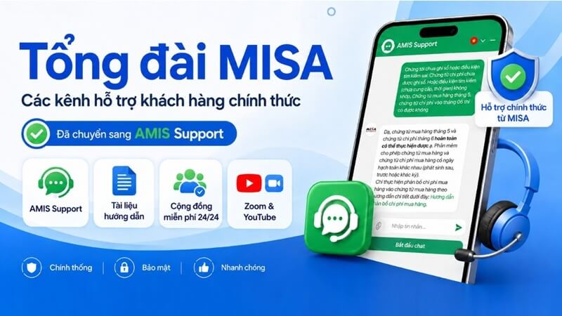 Hệ thống tổng đài hỗ trợ khách hàng của MISA