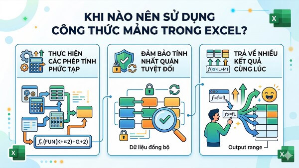 Những trường hợp nên sử dụng công thức mảng trong Excel