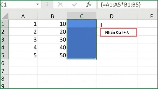Nhấn Ctrl + /