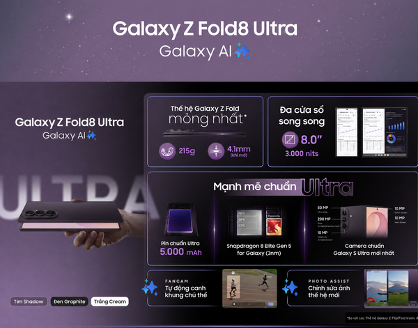 Samsung Galaxy Z Fold8 Ultra và những thông số ấn tượng