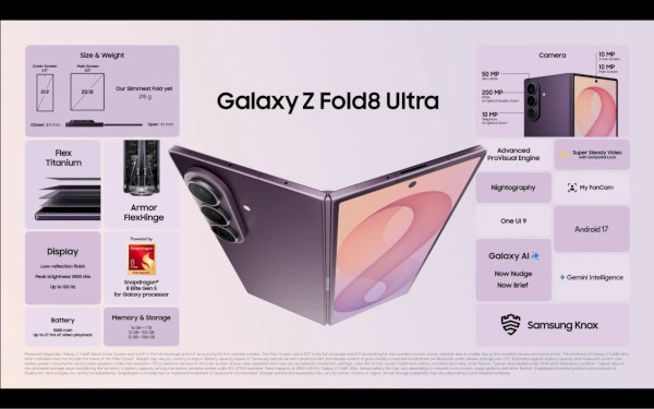 Thông số ấn tượng từ Chip Snapdragon 8 Elite Gen 5 for Galaxy của Z Fold8 Ultra
