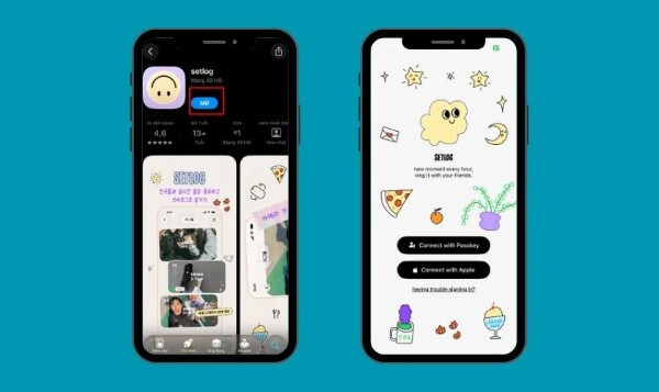 Chọn đăng nhập bằng tài khoản Apple hoặc Passkey