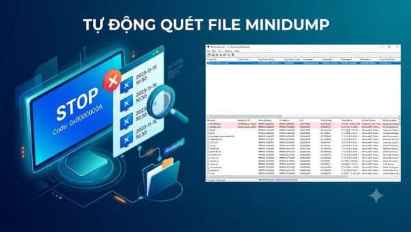 Tính năng tự động tìm file Minidump trong thư mục mặc định của Windows