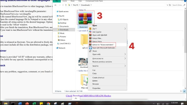 Giải nén file ZIP vừa tải về