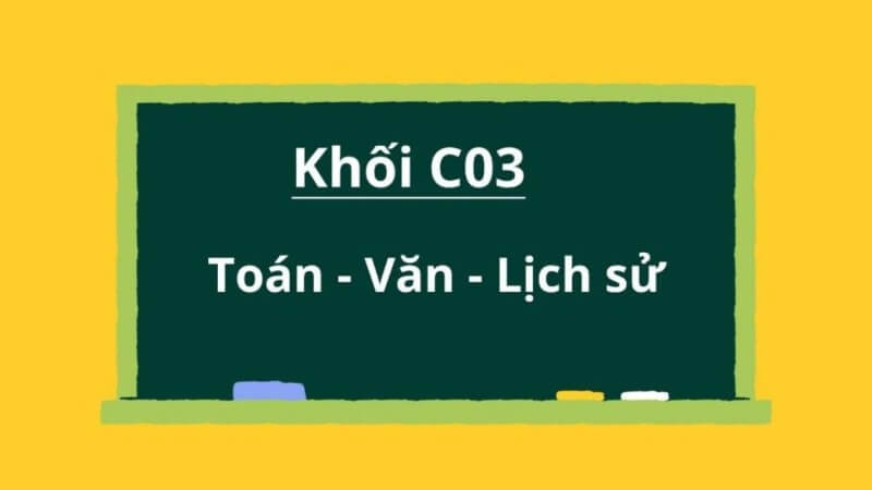 Tổ hợp C03 bao gồm 3 môn: Toán - Ngữ văn - Lịch sử