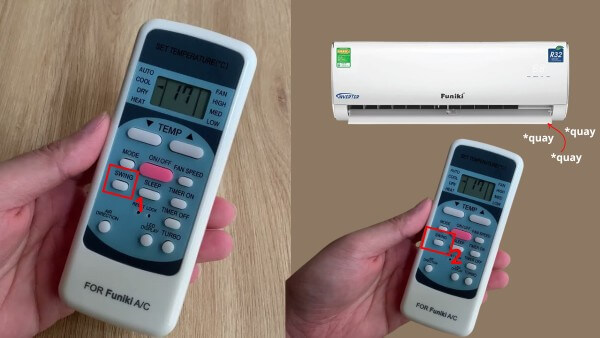 Cách điều chỉnh hướng gió điều hòa