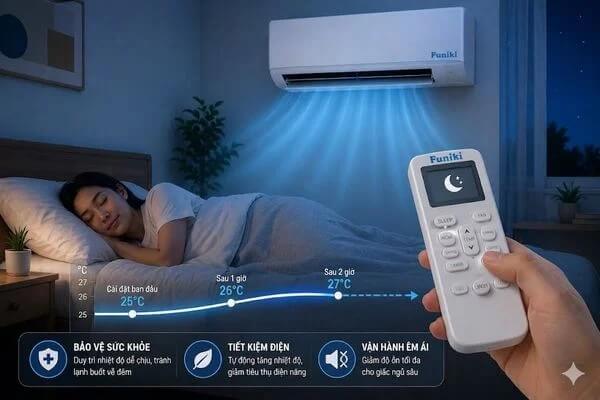 Bật chế độ Sleep vào ban đêm