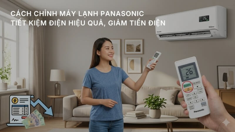 Hướng dẫn chỉnh điều hòa Panasonic tiết kiệm điện