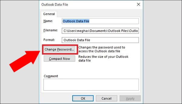 Nhấn Change Password