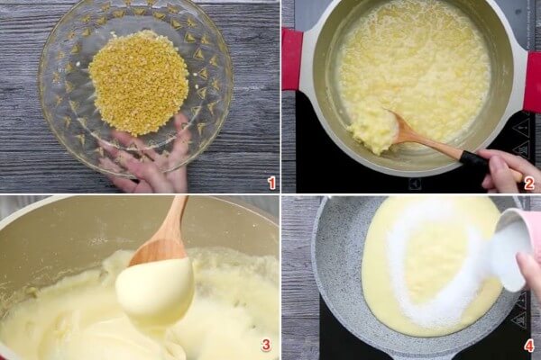 Các bước làm nhân đậu xanh bánh trung thu