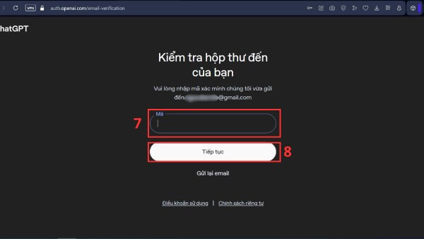 Nhấn vào liên kết xác minh để kích hoạt tài khoản