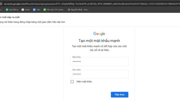 Thiết lập mật khẩu bảo mật mạnh