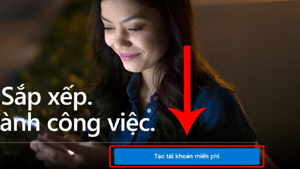 Chọn Tạo tài khoản miễn phí
