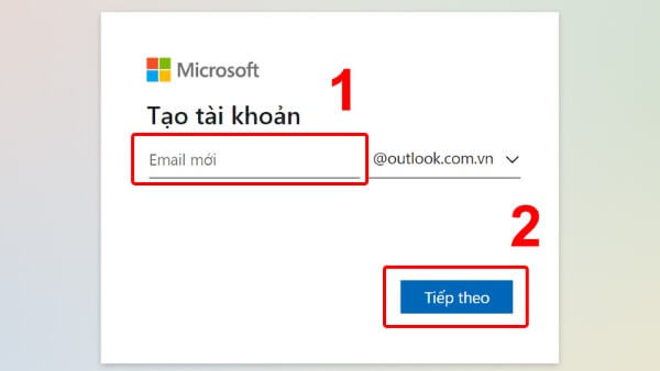 Nhập tên email