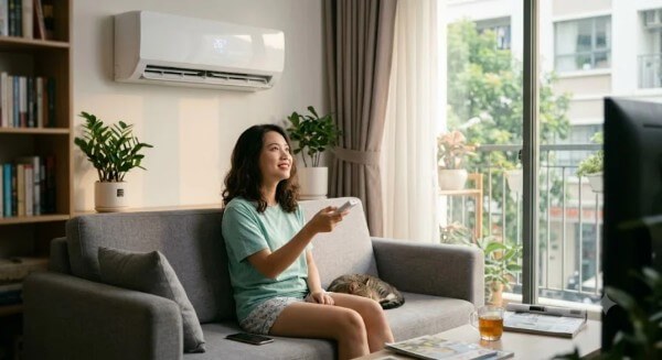 Mức nhiệt điều hoà nên để từ 26–28°C vừa đảm bảo sự thoải mái