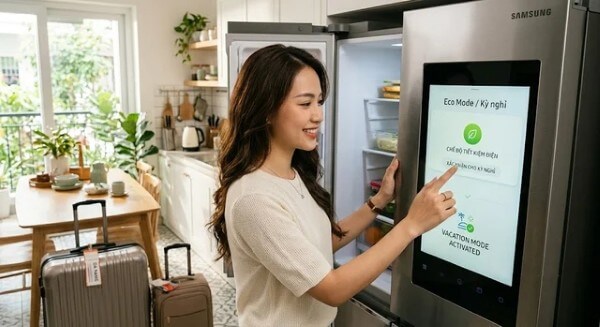 Kích hoạt chế độ Eco hoặc Vacation tiết kiệm điện