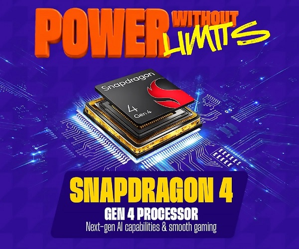 POCO M8 Power được trang bị vi xử lý Qualcomm Snapdragon 4 Gen 4