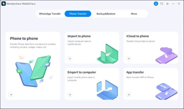 Cách chuyển dữ liệu bằng MobileTrans