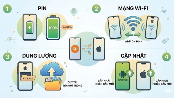 Một số lưu ý trước khi chuyển dữ liệu từ Xiaomi sang iPhone