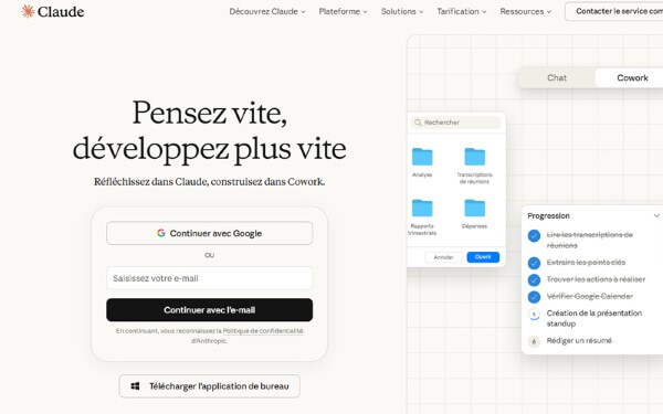 Truy cập website chính thức của Claude AI