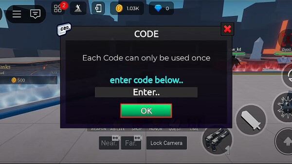 Nhập chính xác mã code và nhấn Enter