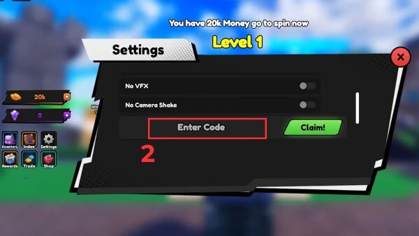 Nhập chính xác mã quà tặng vào ô Enter Code