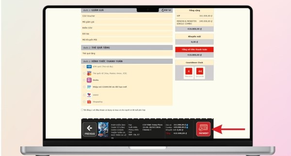 Hệ thống sẽ gửi vé điện tử cùng mã QR