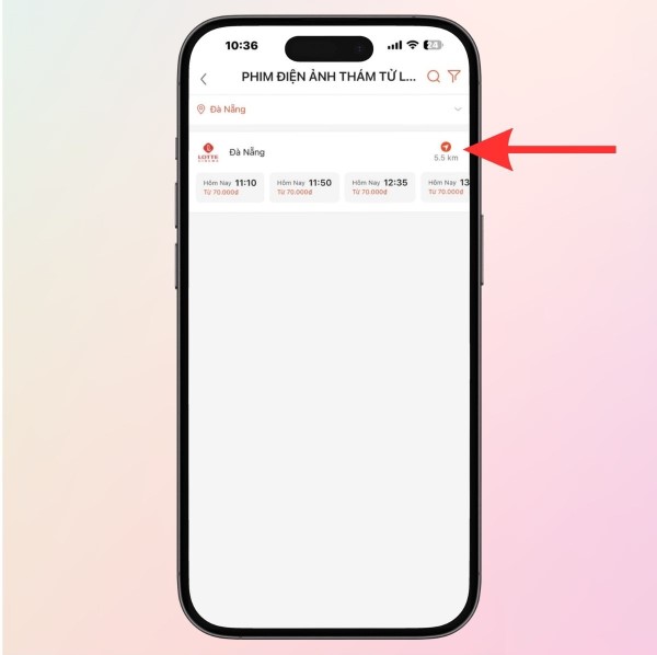 Chọn Hệ thống rạp và Thành phố