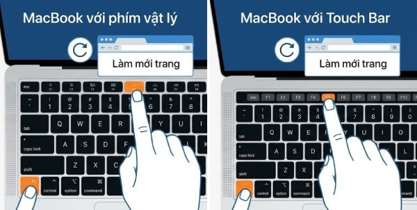 Nhấn Fn + F5 để làm mới trang