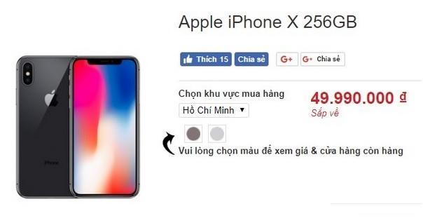 Giá bán iPhone X tại Việt Nam bị thét lên đến 40-50 triệu