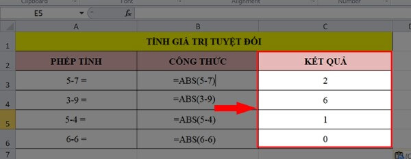 Nhấn Enter để trả về kết quả
