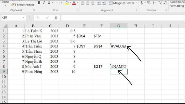 Những lưu ý khi sử dụng hàm ADDRESS trong Excel