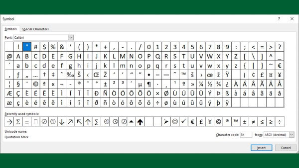 Tổng hợp bộ mã ký tự của hàm CHAR