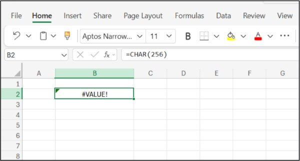 Nguyên nhân lỗi #VALUE! và cách kiểm tra