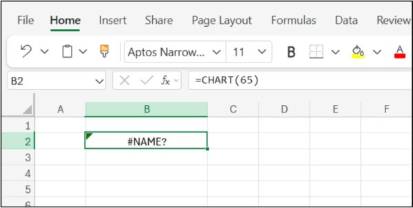 Một số lưu ý khi sử dụng hàm CHAR trong Excel