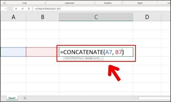 Cú pháp hàm CONCATENATE khá đơn giản