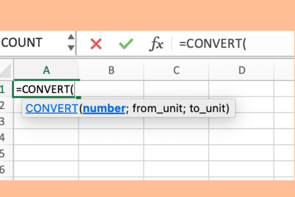 Cú pháp hàm: =CONVERT(number, from_unit, to_unit)