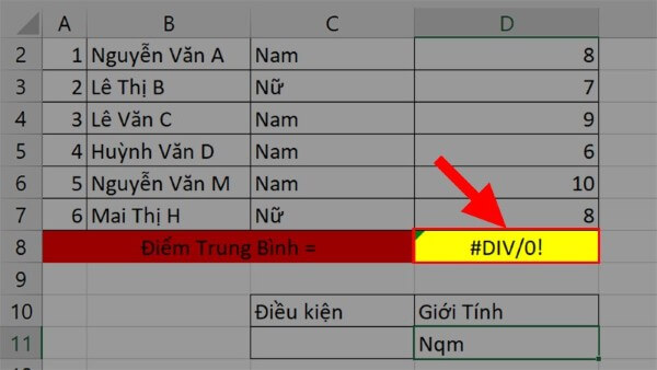 Một số chú ý khi sử dụng hàm DAVERAGE